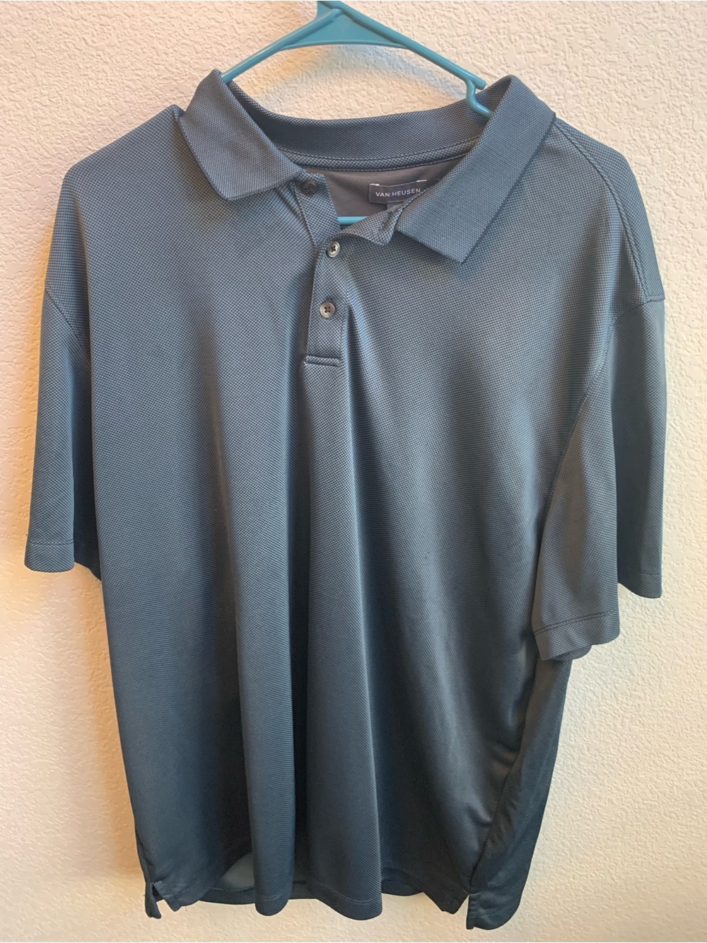 Van Heusen Men's Teal Blue Performance Polo